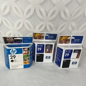 3 oryginalne czarne pudełka atramentowe Oem HP 29 wygasły 1/2005 11/2008 51649an - Zdjęcie 1 z 6