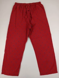 Pantalones de pijama Polo Ralph Lauren para hombre medianos rojos prendas de dormir con estampado de pony - Imagen 1 de 14