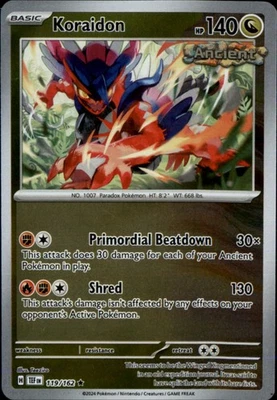 Koraidon Reverse Holo Rare SV05: Temporal Forces 119/162 NM - Image 1 of 2