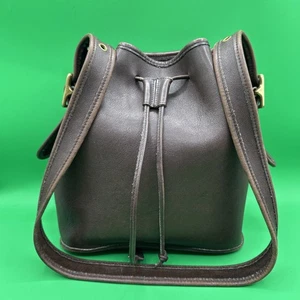 Vintage USA Coach 9952 Lula’s Legacy dunkelbraun Kordelzug Cinch Schultertasche - Bild 1 von 24