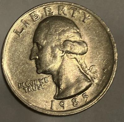 1985-P WASHINGTON QUARTER (ERROR)(DDO) "LIBERTY" - Image 1 of 4