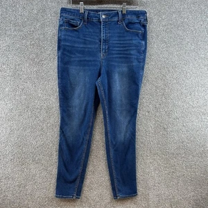 Old Navy Women's Jeans Size 16 Blue High Rise Rockstar Super Skinny Stretch - Picture 1 of 11