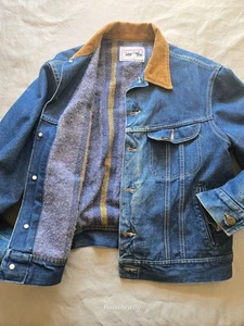 Chaqueta Lee De Colección Denim Mediana Storm Rider Hecha en EE. UU. Tareas de Granero Trabajo Envejecido - Imagen 1 de 12