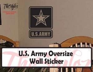 Pegatina de vinilo de pared de gran tamaño del ejército de Estados Unidos - Imagen 1 de 5
