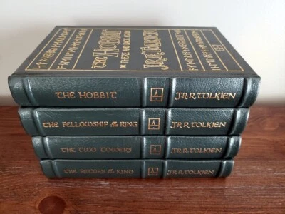 J.R.R. TOLKIEN LORD OF THE RINGS/THE HOBBIT Easton Press Leather Hardback 4 Set - Image 1 of 4