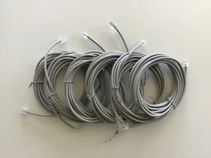 6 - (SIX ) RJ11 6P4C to RJ45 8P4C Modular Phone Internet Extension Cable 15 ft. - Picture 1 of 4