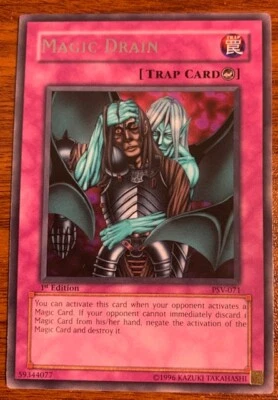 2002 Yu Gi Oh Pharaoh's Servant 1st Edition Magic Drain #PSY-071 Used - Image 1 of 2
