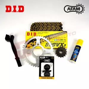 Kit catena e pignone DID AFAM VXGB XRing oro adatto a Yamaha YZF350 Banshee 89-06 - Foto 1 di 2