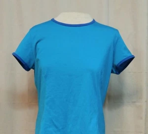Nike Golf Womens Sz M 8-10 Athletic Top Short Sleeve T-Shirt Blue Turquoise EUC - Picture 1 of 9