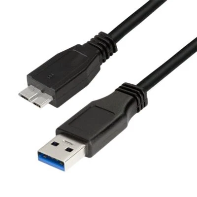 1,8m USB-3.0 Typ A auf Micro-B Kabel, schwarz Verbindungskabel Datenkabel - Bild 1 von 4