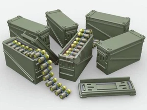 Legend 1/35 PA-120 40 mm caja de munición granada 32 cartuchos (12 latas 4 cinturones) LF3D050 - Imagen 1 de 1