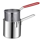 Tempura French Fries Fryer With Strainer Chicken Fried Pans Kitchen Cooking1670