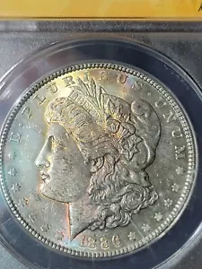 1886 $1 Morgan Dollar ANACS MS62 Toned - Picture 1 of 12