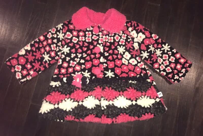 Corky & Company Niña 3T Niño Pequeño Lola Rosa Lana Columpio Abrigo Chaqueta Floral Foto 1 de 3