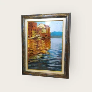 QUADRO FIRMATO ANDREA VACCARO - PAESAGGIO MARINO - Imagen 1 de 9