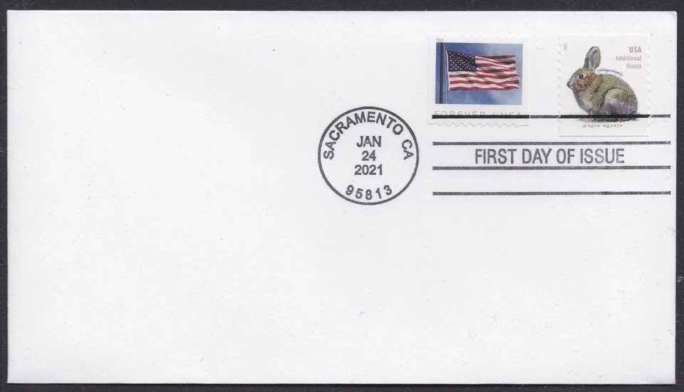 US 5545 Brush Rabbit (from coil) CDS FDC 2021 - Image 1 of 1