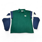 Vintage Dunlop Sweter Dorosły MEDIUM Zielony lata 90. Kolor Blok Polo Bluza Tenis