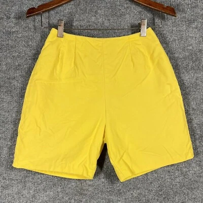 VINTAGE 60s Country Seat Cotton Shorts Size XS 22 Yellow Summer Beach Cover Up - Image 1 of 4