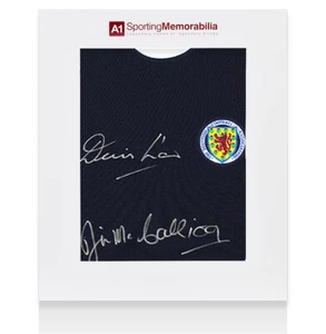 Denis Law & Jim McCalliog Signed Scotland Shirt - Home, 1967 - Gift Box - Picture 1 of 9