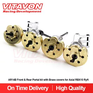 VITAVON AR14B Front & Rear Portal kit with Brass covers for Axial RBX10 Ryft - Picture 1 of 9