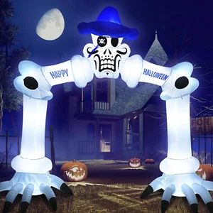 13 FT Halloween Inflatables Skeleton Archway Outdoor Decorations, Large Inflatab - Picture 1 of 7