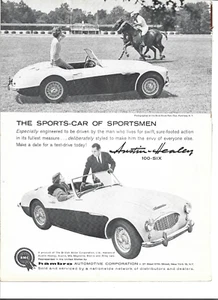 1959 Austin Healey 100 Six print ad  "The Sports Car  for Sportsmen." version 2 - Picture 1 of 1