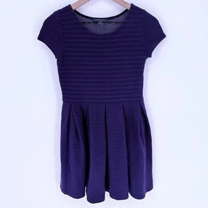 Ralph Lauren Girls Purple Striped Knee Length Dress Size XL 16 - Picture 1 of 4