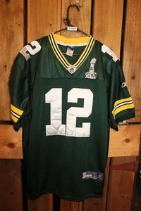 Green Bay Packers Rodgers # 12 Super Bowl #50 On Field Reebok Men's Jersey - Picture 1 of 7