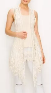 NWT BOHO crochet ORIGAMI cardigan LACE WESTERN S-XL shabby chic vintage inspired - Picture 1 of 12
