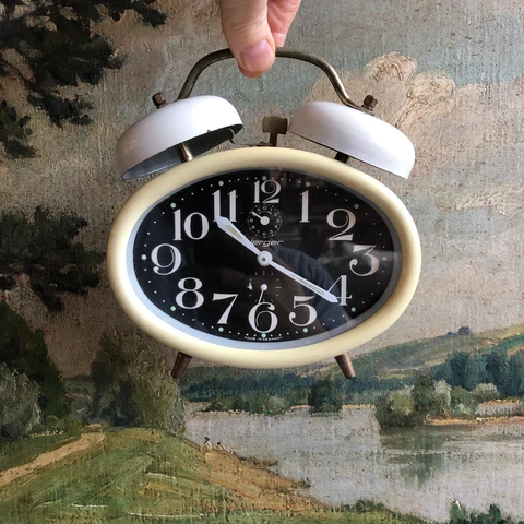 Vtg 1960s Retro 70s Alarm Clock Jerger Germany Wind Alarm Teen Bedroom 1970 Cover