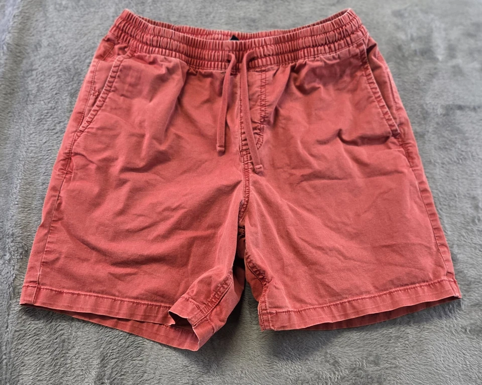 Pantalones Cortos de Verano Vans Para Hombre Talla Pequeña Rojo Algodón Elástico Cintura Calce Relajado Foto 1 de 4