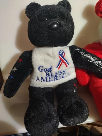 Dale Earnhardt God bless America beanie baby 2001 23 Karat Gold'n Bears Cover