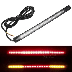 Flexible 48-LED Motorcycle Light Strip Rear Tail Brake Stop Turn Signal Lamp Bar - Picture 1 of 10