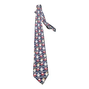 Mens Vintage Christmas Silk Tie - Tie Rack Santa Snowman Retro - Picture 1 of 3