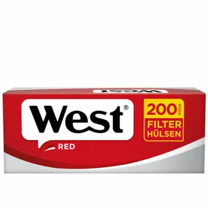 West Red Hülsen 1000 Filterhülsen Zigarettenhülsen 5x200er Pg. - Bild 1 von 1