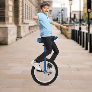 16" Unicycle One-Wheel Bike Kids Adults Beginner Outdoor Sports Self Balancing - Picture 1 of 16