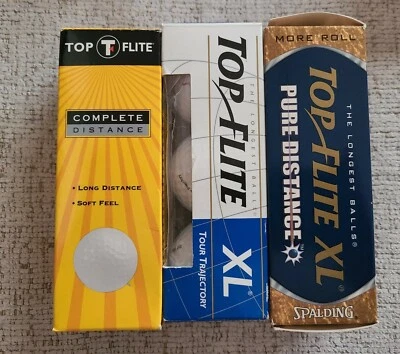 TOP FLITE SPALDING ЧИСТОГО РАССТОЯНИЯ МЯЧИ ДЛЯ ГОЛЬФА 3 PK 9 МЯЧЕЙ ВСЕГО НОВЫЙ - Изображение 1 из 2
