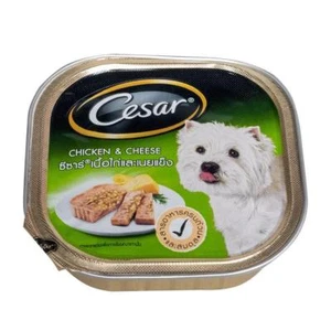 CESAR Pets Food Wet Dog Food CHICKEN and CHEESE Flavored For Adult Dogs 100g. - Picture 1 of 2