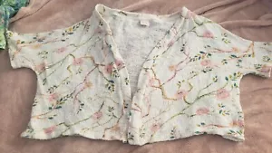 Pre-owned ZARA Girls Soft Floral KIMONO Size 11-12 - Picture 1 of 4