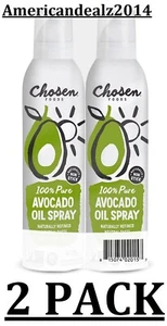 2 Pack- Chosen Foods 100% Pure Avocado Cooking Oil Spray 8oz Each - Picture 1 of 6