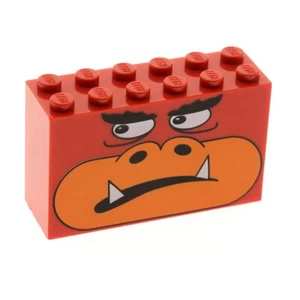 1x Lego Bau Stein 2x6x3 rot Affen bedruckt Monster Monkey 2757 6213pb02 - Bild 1 von 1