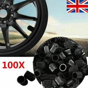 100Pcs Wheel Tyre Tire Valve Stem Caps Air Dust Cover Screw Car Truck Bike UK - Picture 1 of 12