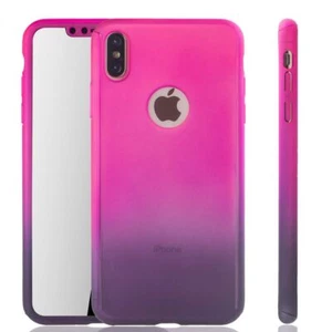 Custodia Cellulare Protettiva per Apple IPHONE Xs Max Full Cover Display Viola - Foto 1 di 4