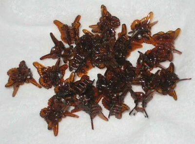 24 Brown Mini Plastic Butterfly Hair Clips Hair Accessories - Image 1 of 4