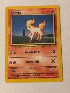 Pokémon TCG 1999 WOTC 60/102 Ponyta MP .T69 - Picture 1 of 2