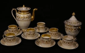 Service à thé, porcelaine de Vieux Paris, XIXe / Tea set, Vieux Paris 19th - Picture 1 of 13