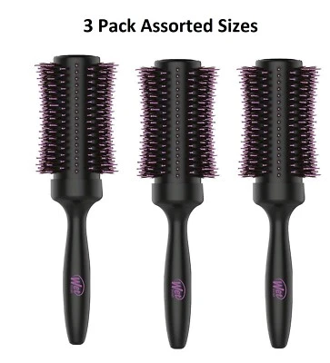  PACK de 3 cepillos húmedos suaves y brillantes cepillos redondos para cabello grueso y grueso Foto 1 de 4