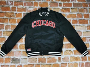 SCHOTT Nyc Bomber USA Baseball Vintage Jacket Chicago Bulls Size: L - XL Tip Top - Picture 1 of 10