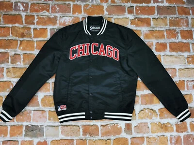 SCHOTT Nyc Bomber USA Baseball Vintage Jacket Chicago Bulls Size: L - XL Tip Top - Image 1 of 4