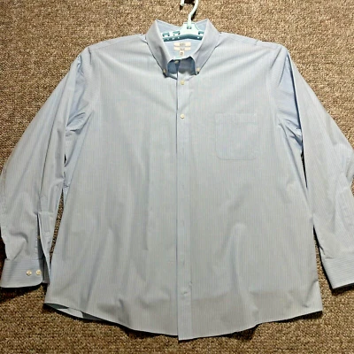 Camisa de vestir Croft & Barrow para hombre ajuste clásico 100 % algodón azul claro 18,5 36/37 Foto 1 de 4